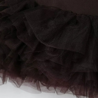 TRZA Wome Mode Mit Tüll Mini Kleid O Neck Ärmellose Zurück Zipper Weibliche Kleider Vestidos Mujer.