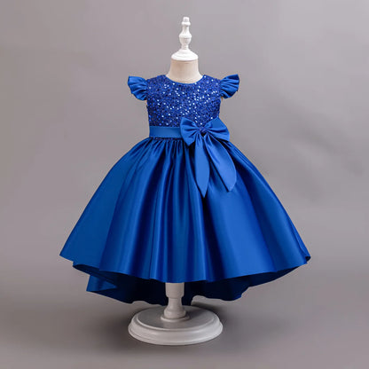 Performance Formelles Partykleid für Mädchen, Kinderkleidung, Paillettenkleider, aktive Kleider für Mädchen, Kinderkleidung, Schwarz, 3 bis 10 Jahre