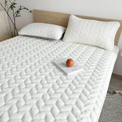 3pcs Waterproof Bedding Set 1pc Mattress Cover 2pcs Pillowcase Soft Comfortable Fitted Sheet Washable Durable Mattress Protector