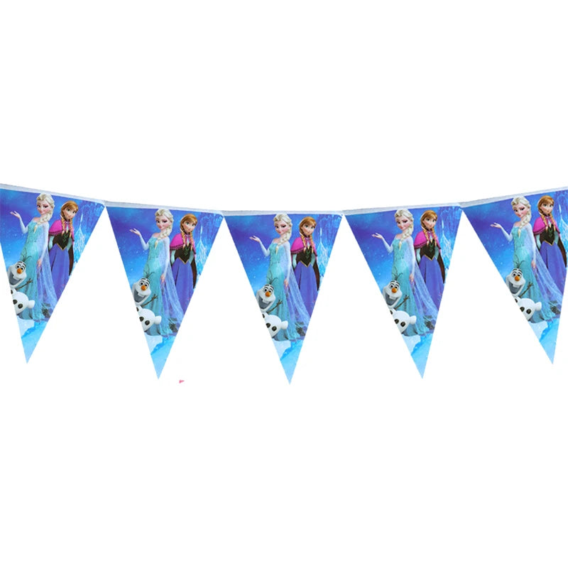 Disney gefroren Geburtstag Dekorationen Mädchen Papier Geschirr Teller Servietten Tassen Schnee königin Geburtstag Deko Hintergrund Luftballons Lieferungen