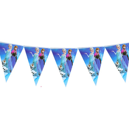Disney gefroren Geburtstag Dekorationen Mädchen Papier Geschirr Teller Servietten Tassen Schnee königin Geburtstag Deko Hintergrund Luftballons Lieferungen