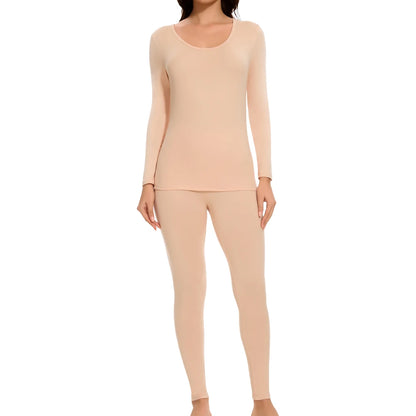 Thermal Underwear Women Autumn Winter Under Layer Clothes New Warm Pajamas Sets for Female 2 Pieces Long John Top Legging