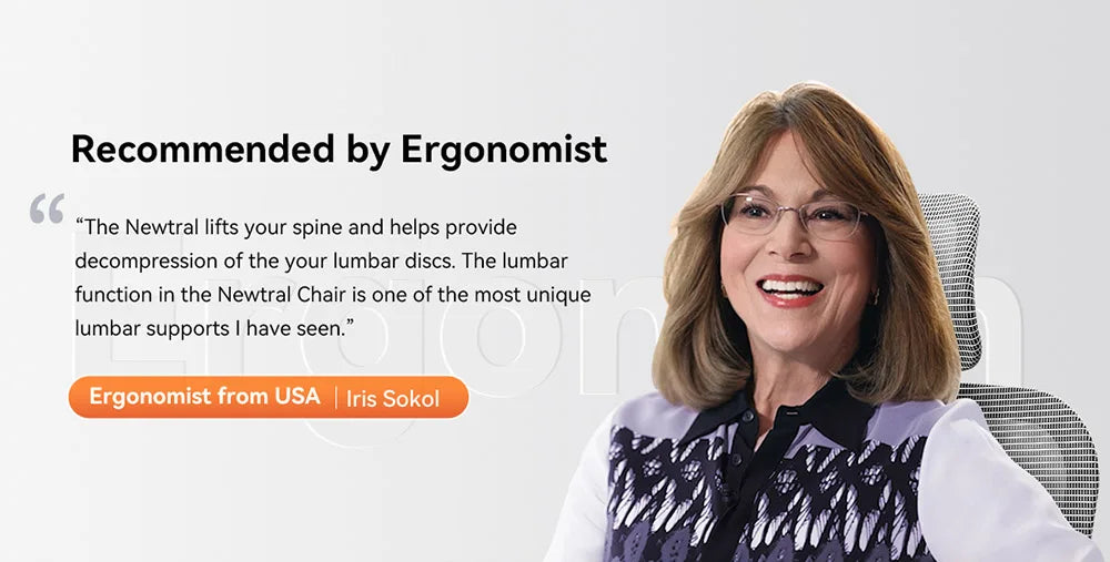 NEWTRAL NT002 Ergonomischer Stuhl, adaptive Untersetzer mit Fußstütze, 4 Rückenlehnen, verstellbare Rückenlehne, Armlehne, Kopfstütze