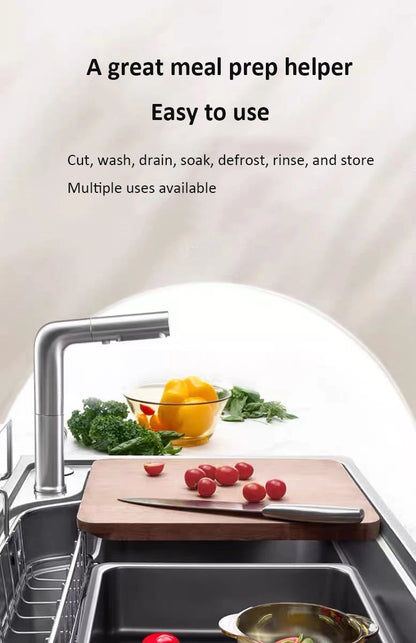 Japanese 3D Flat Large Single Slot Little millet grain Nano 304 Stainless Steel Kitchen Sink Wash Basin Dish Basin for Household