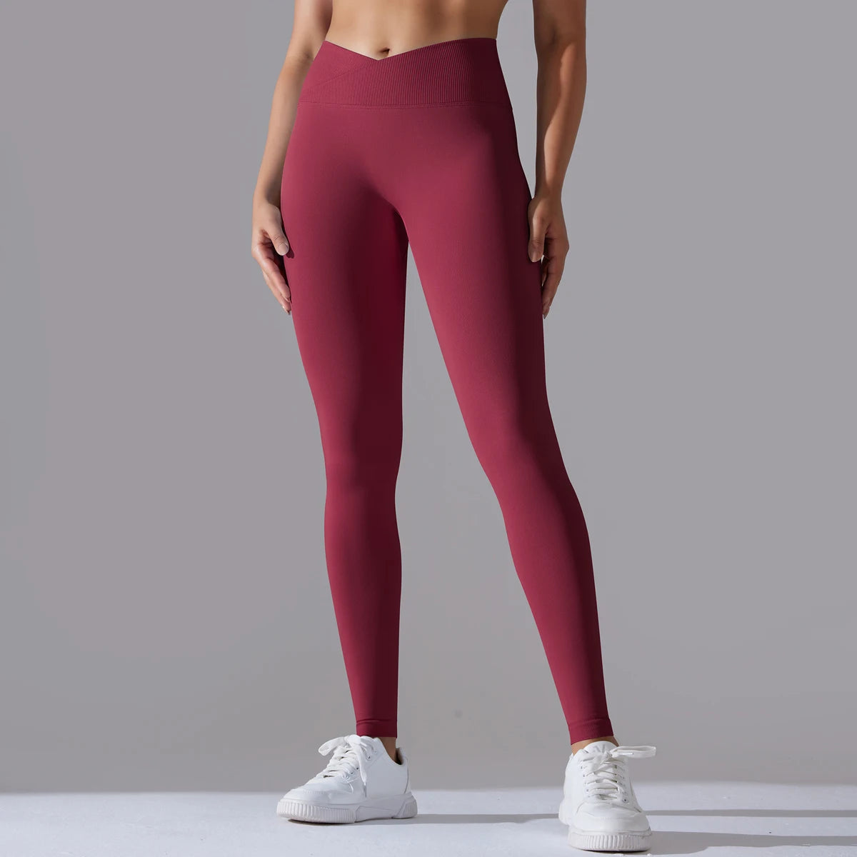 Crossover Waist Women Yoga Leggings Hips Lifting Gym Leggings Seamless Sport Pants High Waist Fitness Leggings Workout Running