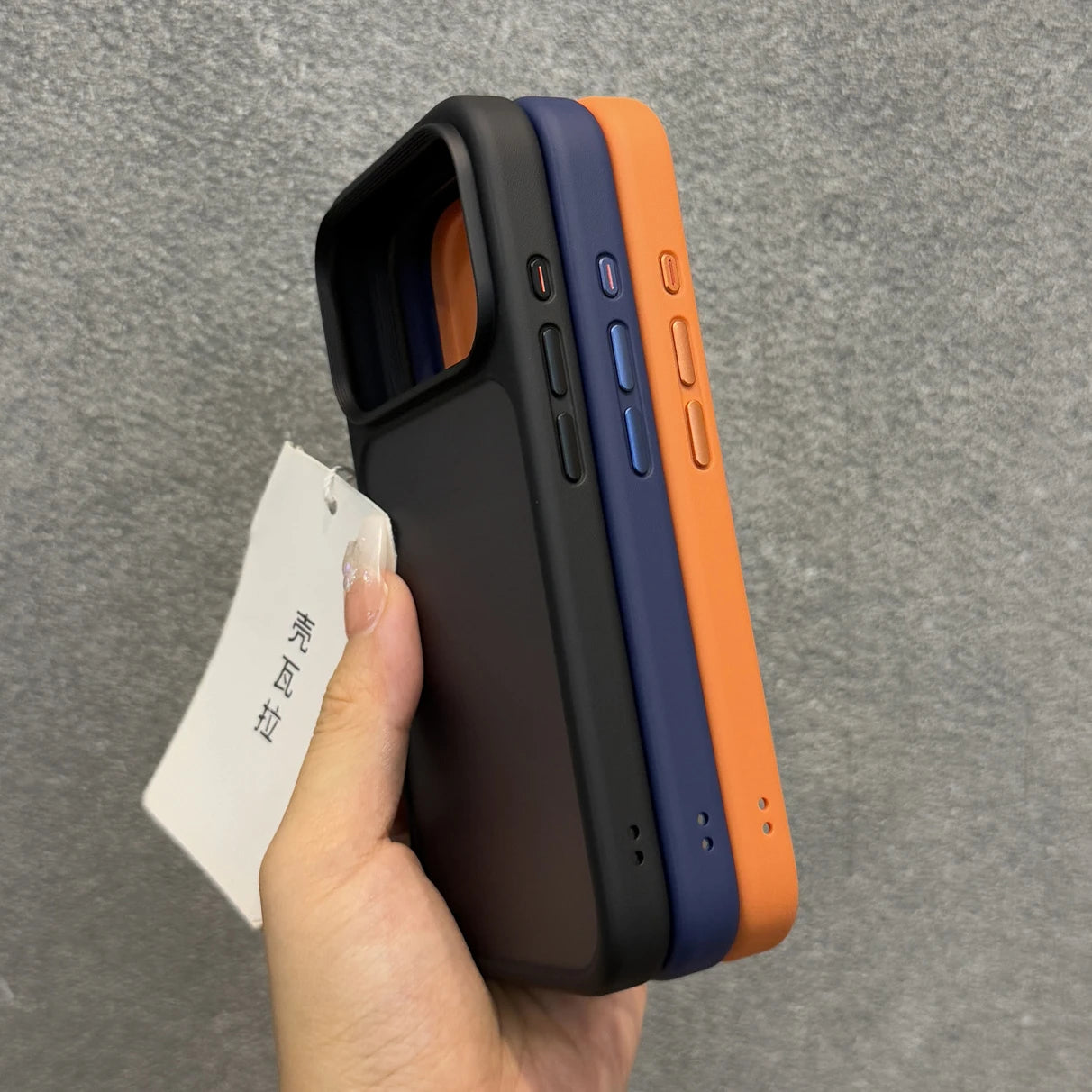 Luxury Orange Shield Matte Transparent Phone Case For iPhone 17 Pro Max 17 Pro 17 New Metal Buttons Skin Feel Shockproof Cover.