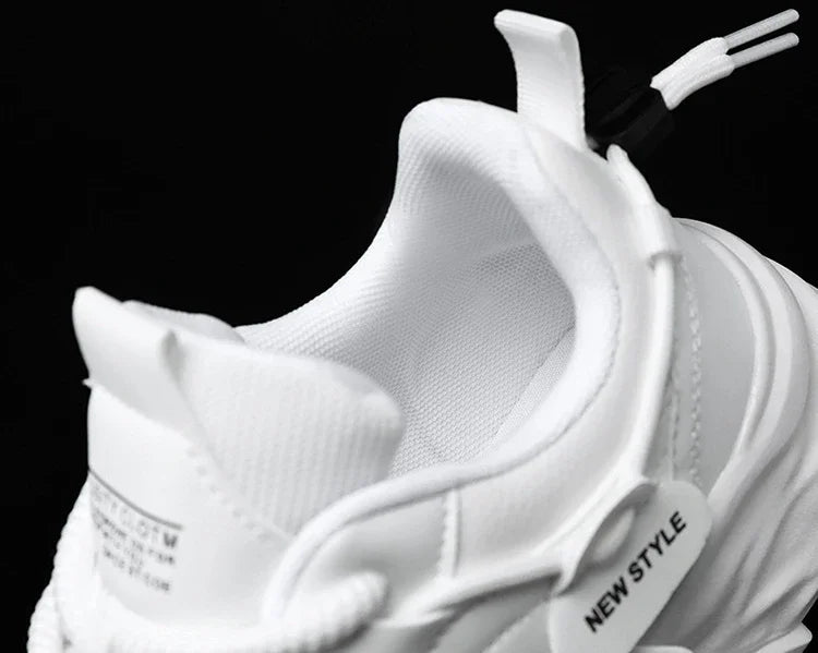 Men Sneakers Mesh Men Shoes PU Leather Platform Casual Sneakers Increased Vulcanized Shoes Light Running Shoes Tenis Masculino.