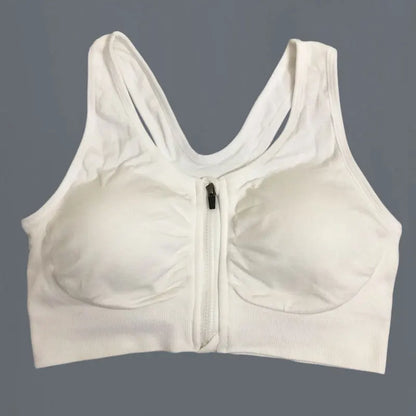 Front Zipper Sport Bra Gym top Breathable Brassiere Yoga Workout Running Vest Women's Underwear Shockproof Running Fitness Bra.