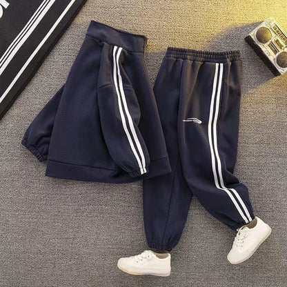 Boys Tracksuit Sets Teen Casual Pullover+Pants 2Pcs Spring Autumn Kids Sports Sweatshirts Suits Children Clothing 4-12 Years.