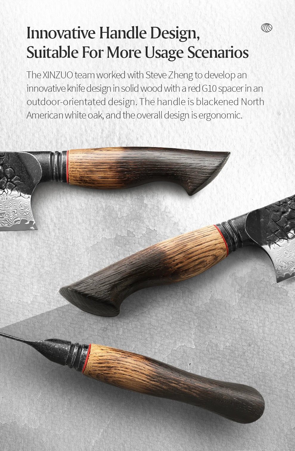 XINZUO 1-5PCS Damascus Steel Kitchen Knife 10Cr15CoMov Steel Core Chopping Vegetables And Fruits Household Kitchen Knife.