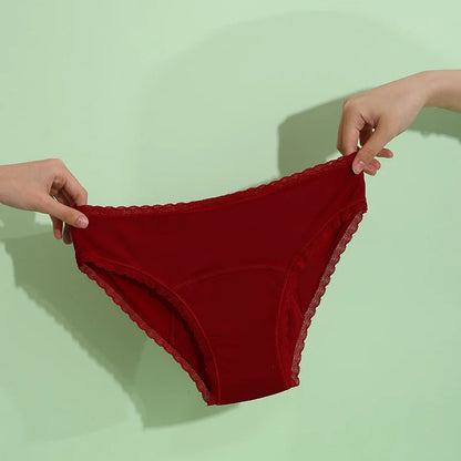 Women Sexy Lace Leak Proof Menstrual Period Panties Physiological Antibacterial Briefs Pants Leakproof Female Period Underwear