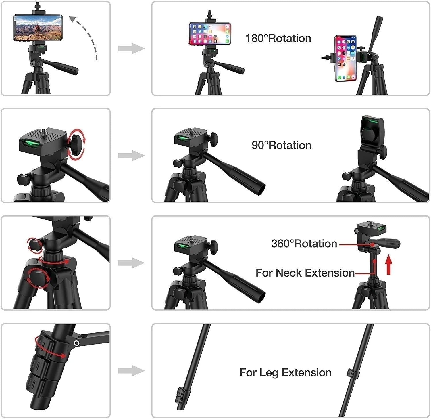103cm Lightweight Camera Tripod For Mobile Tripod Camera Portable SLR Bluetooth-compatible Desktop Cam Stand Monopod Smartphone.
