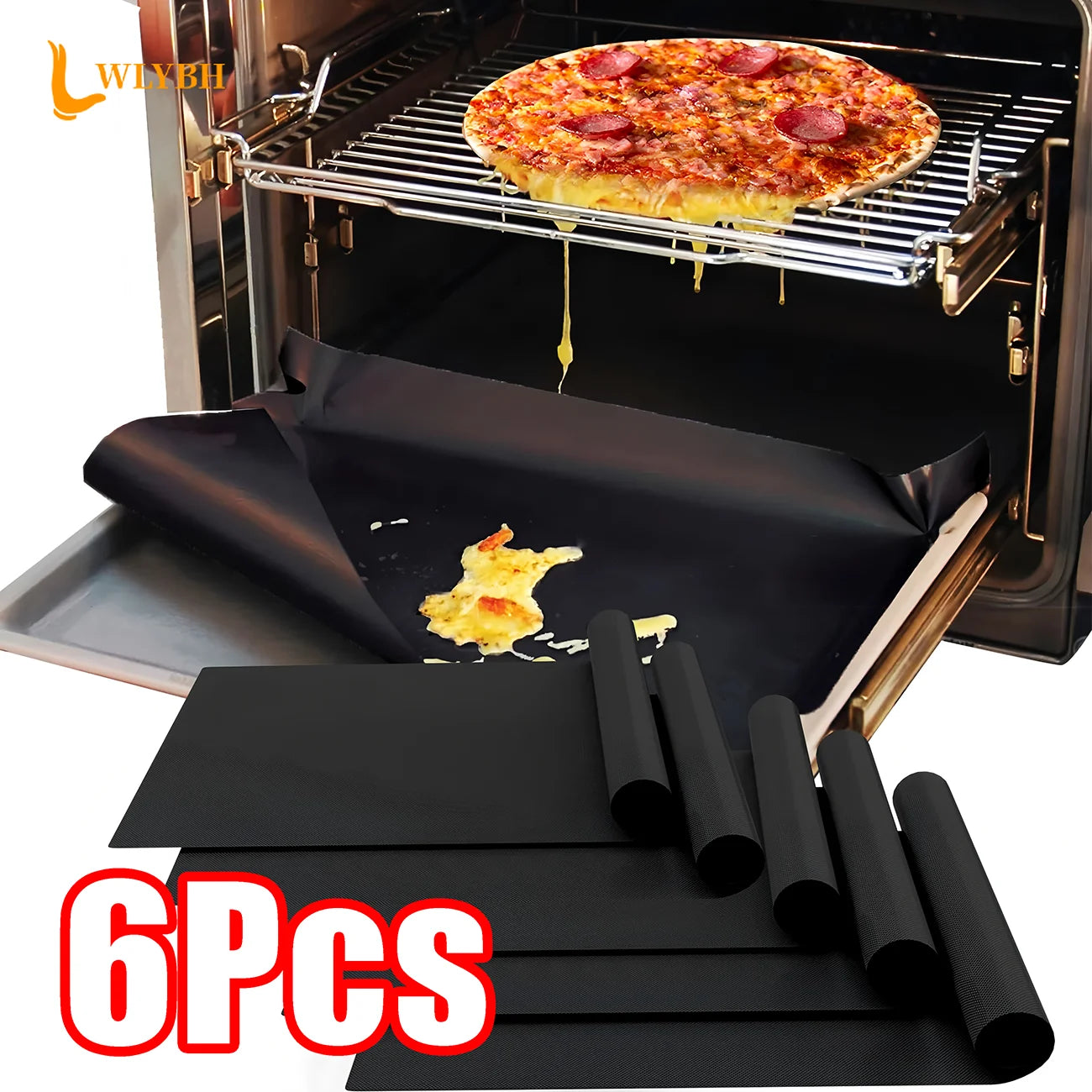 Oven Bottom Liners Non Stick Barbecue Grill Mats Reusable Kitchen Toaster Liner Air Fryer Cooking Heat Resistant Baking Paper.