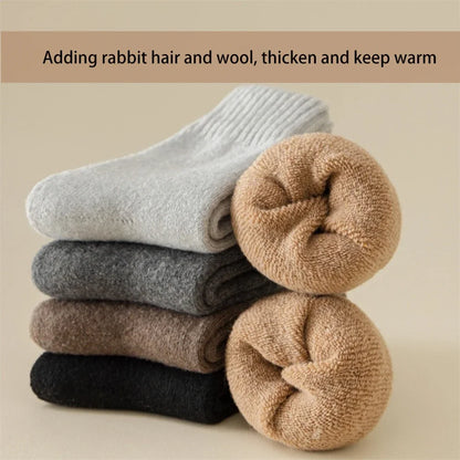 MuqiNush 5 Pairs  Socks Men Women Ankle Knee-High Sport Athletic Running Cycling Socks Winter Warm and Thick Fashion For Daily.