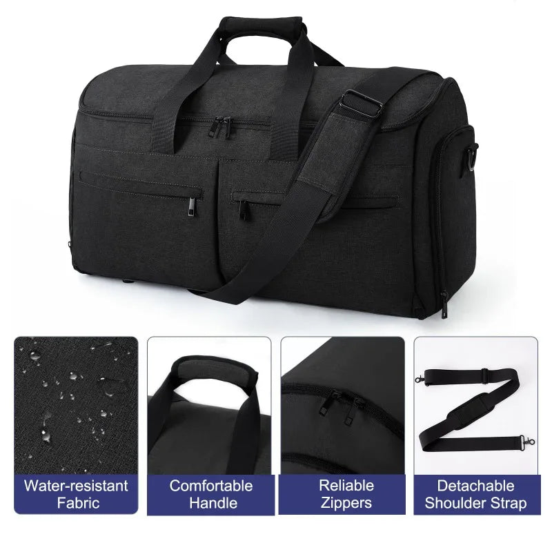 2025 Neue wasserdichte Business-Reisetasche für Herren, multifunktionale Aufbewahrungstasche für Anzüge und Kleidung mit großer Kapazität, tragbare Schultergepäcktasche.