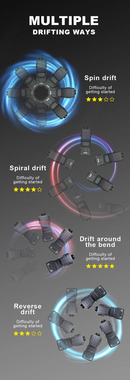 2.4G 4WD 1:64 RC Car High speed Tabletop Remote Control Car Mini Off-Road Climbing Car Mini GTR Racing Desktop Car Children Gift.