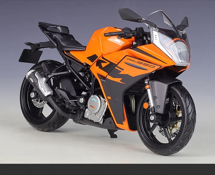 Bburago 1:12 KTM RC 390 Alloy Racing Motorcycle Model Diecast Metal Street Sports Motorcycle Model Simitation Childrens Toy Gift.