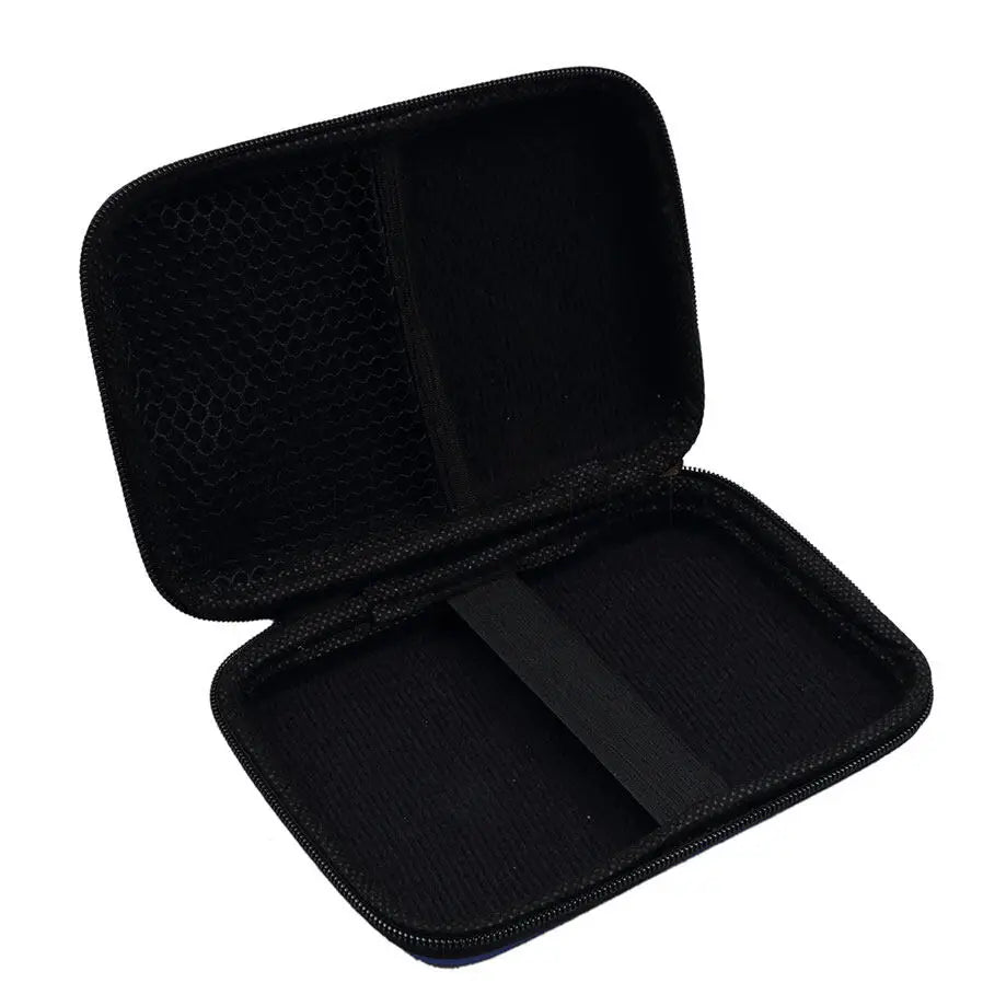 2.5 Inch HDD Box Bag Case Portable Hard Drive Bag for External Portable HDD hdd box case Cable storage Bag Protection Black/Blue.