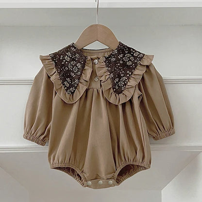 2023 neue Frühjahr 0-24 M Baby Mädchen Kleidung Infant Baby Mädchen Overall Lange Ärmeln Baumwolle Stickerei Neugeborenen baby Mädchen Bodys