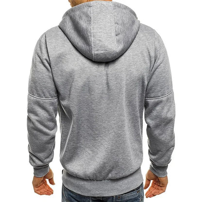 Men's Hoodies Long Sleeve Sweatshirt Zipper Design Hooded Sweatshirt for Men Clothing Sportswear Slim Fit Casual Jacket.