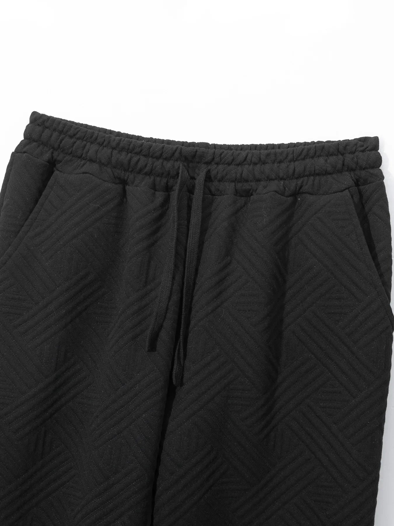 Men's Summer New Style Solid Color Knitted Short Sleeve Cardigan with Long Pants Casual Set Sporty Look from Mainland China.