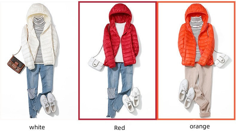 13 Farbe Neuankömmlinge Frauen Mode kurze ultraleichte dünne packbare Puffer Jacken weibliche süße Stil koreanische Daunen mäntel.