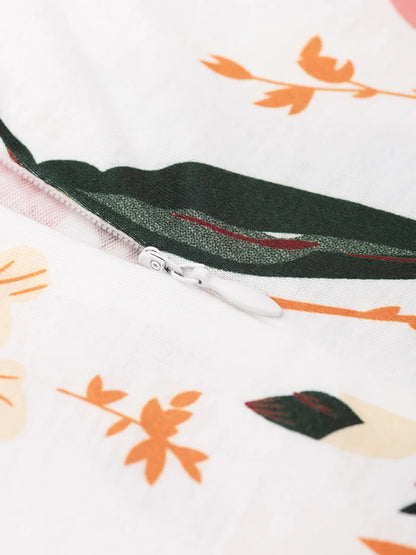 Nice-forever Vintage Elegante Blumen Druck Plissee Rundhals vestidos A-Line Pinup Business Party Frauen Flare Swing Kleid A102