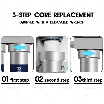 Kitchen Ultrafiltration Water Purifier Household Direct Drinking Water Purifier TapWater Purifier Five-Stage Water Filter System.