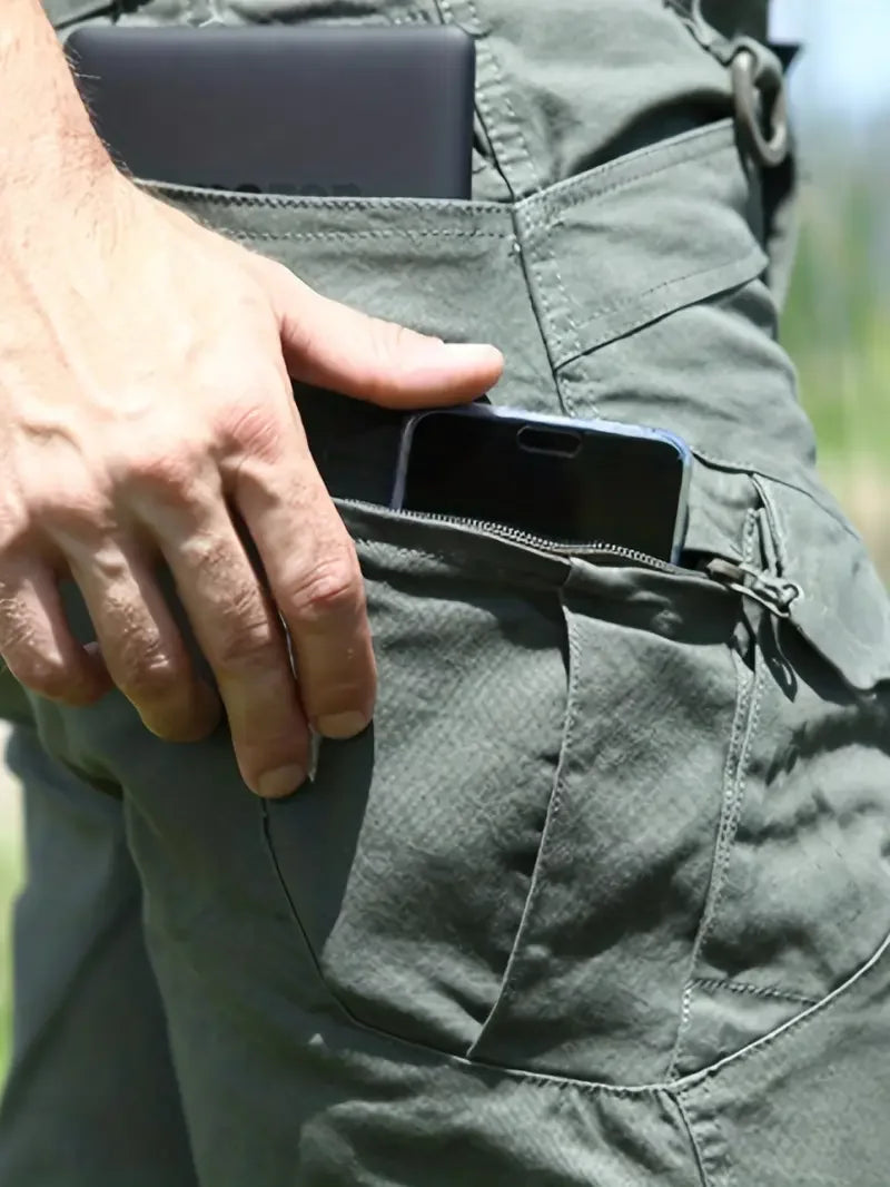 Men's Outdoor Multi Functional Tactical Pants, Multi Pocket Outdoor Hiking Sweatpants, Water-repellent, wear-resistant