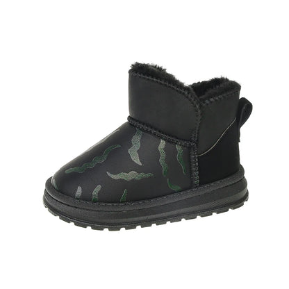 Winter Plush Boots For Children Thick Warm Faux Fur Snow Boots Soft-soled Anti-slippery Boy's Girl's Warm Boots Winter Shoes Kid.