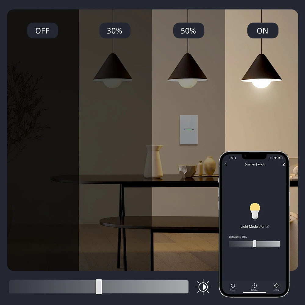 AVATTO Tuya WiFi/ZigBee 1/2 Gang Dimmer Licht Schalter Touch Panel APP Fernbedienung Smart Dimmer Schalter Für Alexa google Hause.