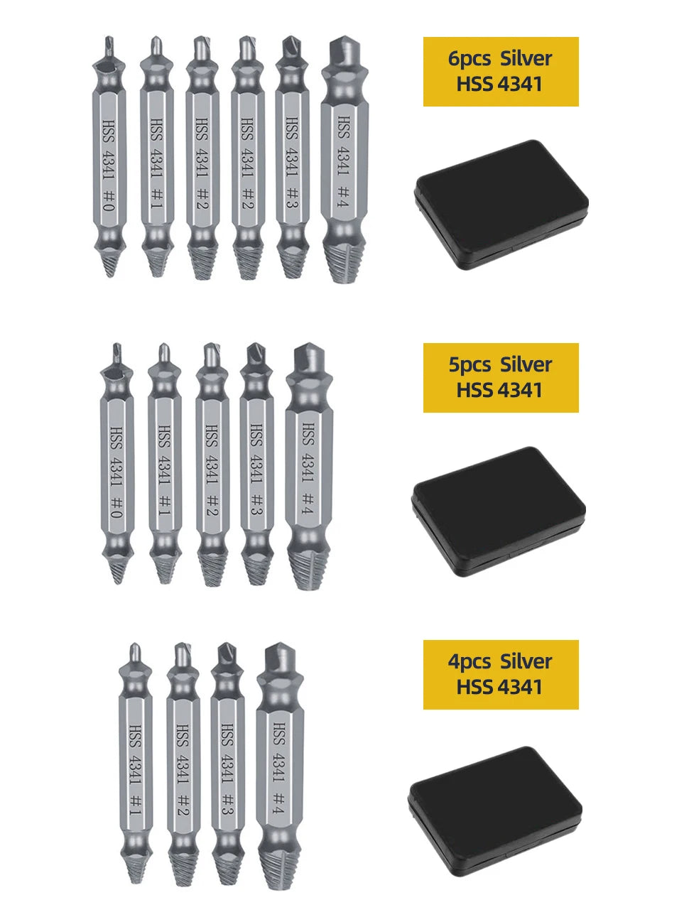 TOOLEYE Beschädigte Schraube Extractor Set Zentrum Bohrer Set Holzbearbeitung Werkzeuge Gebrochene Bolzen Extractor Schrauben Schrauben Entferner Extractor