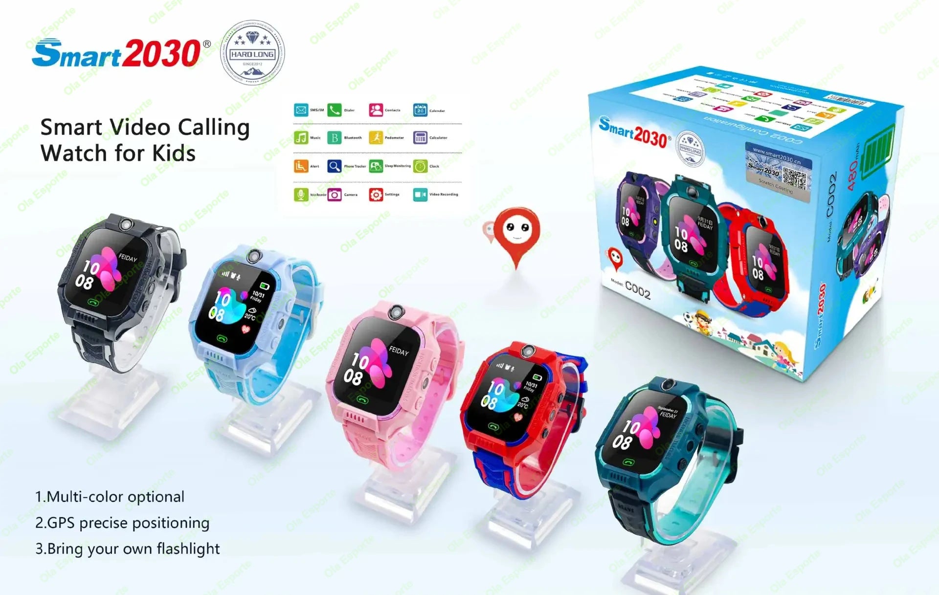 New Kids Smartwatch GPS Location Tracker SOS 2G Sim Call Child Smart Watch Camera IP67 Waterproof Watch Gift For IOS Android New.