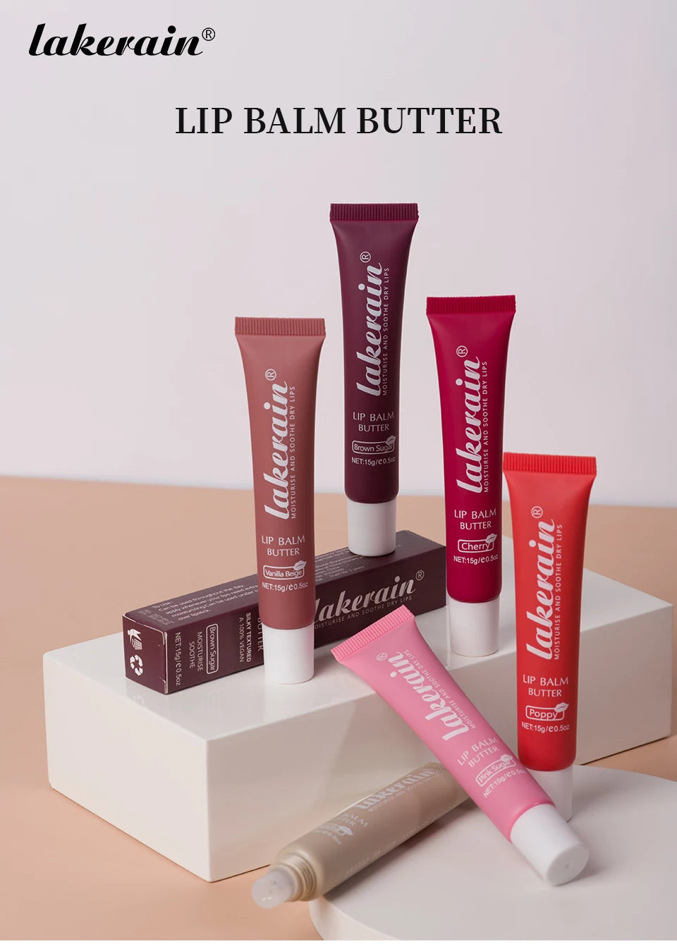 3pcs/Kit Butter Moisturizing Lip Gloss Oil Jelly Lipgloss Liquid Lipstick Lip Tint Brown Sugar Crystal Lip Balm.