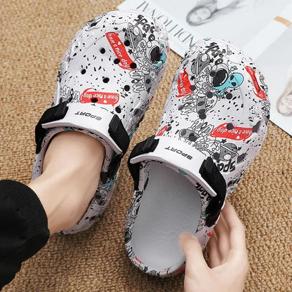 Plus Size 46 47 Men's Summer Clogs Sandals Eva Slippers Men Fashion New Flat Sandals Men Women Leisure Slides Men Casual Shoes.