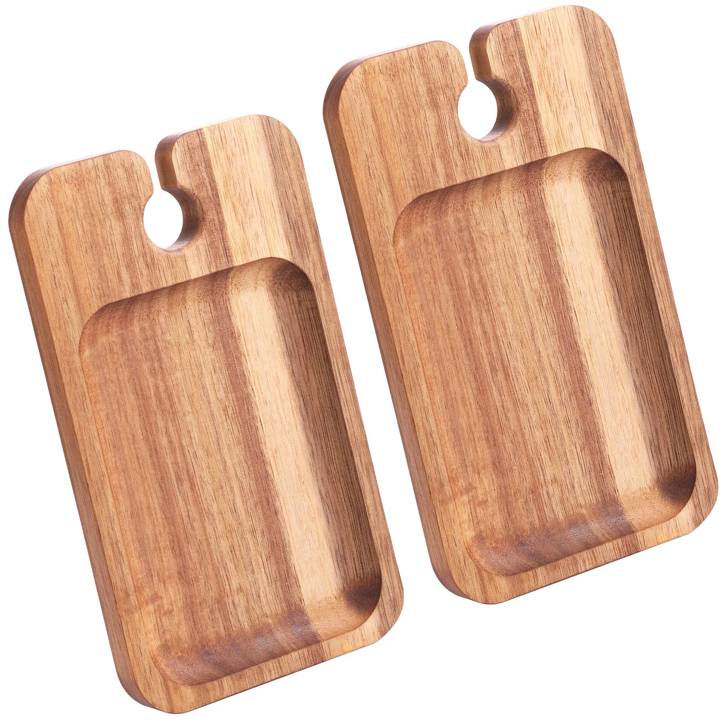 Wood Appetizer Plates With Wine Glass Holder Wine Appetizer Plates Wood Charcuterie Boards for Wine Party Housewarming Party.