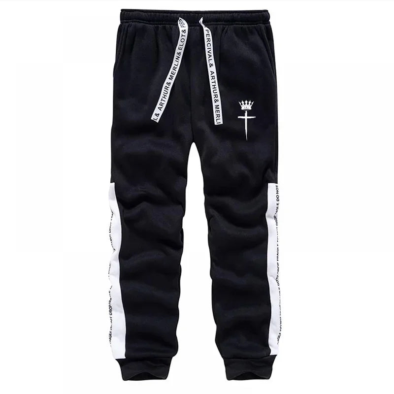 Cross Crown Print Sweatshirts Sweatpants High Quality Street Fashion Tracksuit 2025 Fall/winter Men's Sportswear 2pcs Set.