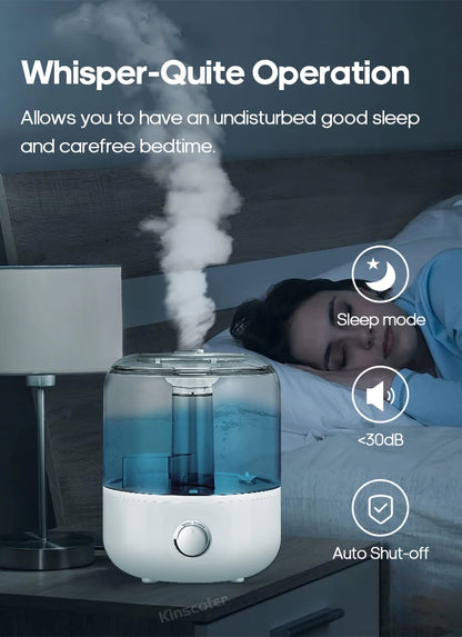 KINSCOTER 3L Air Humidifier Professional Large Capacity Home Humidifier Plant Mist Aroma Diffuser with Remote Control Timer.