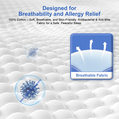 AUTHMIC Matratze 25 cm dicke Taschenfederung mit 7-Zonen-adaptierender Unterstützung, atmungsaktiv und hautfreundlich, mittlerer Fest für ruhigen Schlaf