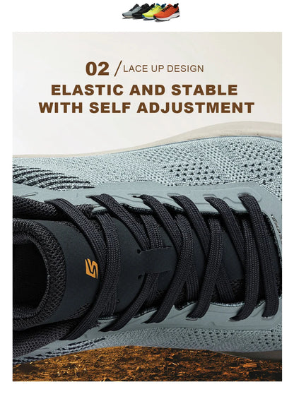 Baasploa Männer Wanderschuhe Komfort Tragen Beständig Outdoor Schuhe Männer Atmungsaktives Mesh Casual Turnschuhe Klettern Nicht-Slip Spitze Up.