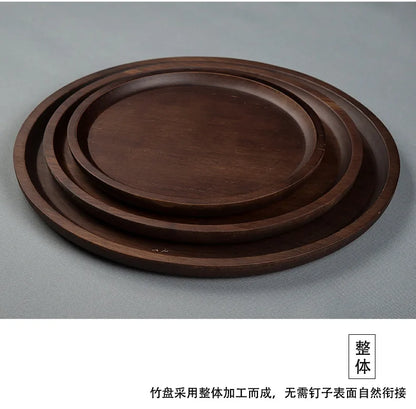 Heavy Bamboo Tray Rectangular Home Living Room Tea Tray BBQ Plate Fruit Snacks Bread Tray.