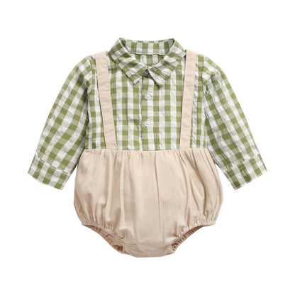 Sanlutoz Plaid Baumwolle Baby Jungen Bodys Langarm Baby Kleidung Mode Neugeborenen Body für Jungen