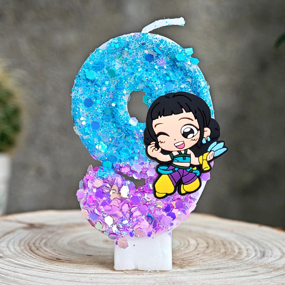 Heißer Kpop Dämon Jäger Thema Kerze 3D Nummer 0-9 Kinder Geburtstag Kuchen Dekoration Baby Dusche Anime Party liefert Geschenke