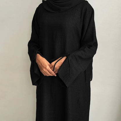 Plain Closed Abaya Muslim Dress Abayas for Women Dubai Luxury Turkish Dresses Islamic Clothing Kaftan Robe Musulman Ramadan Eid.
