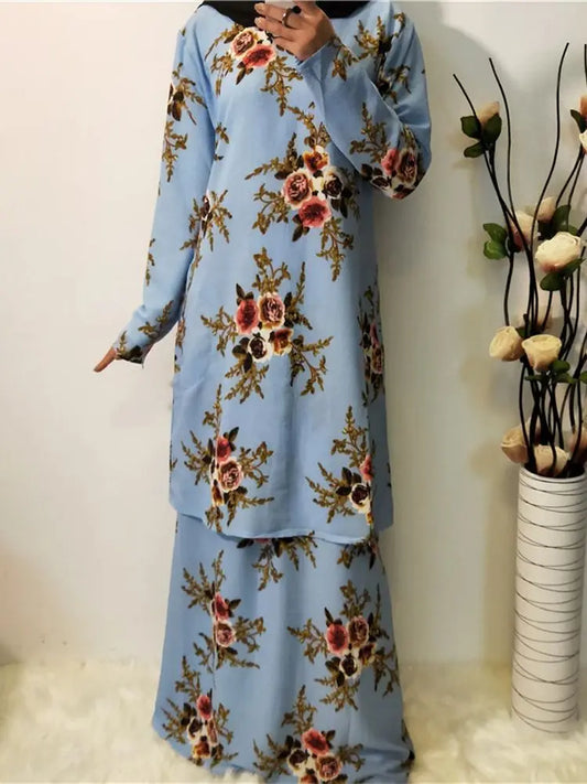Ramadan Eid Abaya Damen Dubai Islam Women Muslim Modest Dresses Set Kebaya Kaftan Robe Vestidos Musulmanes Caftan Marocain Femme.
