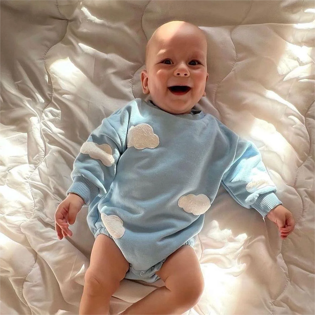 2024 frühling Baby Kleidung Wolke Sweatshirt Strampler Baby Mädchen Jungen Langarm Body Kleidung Neugeborenen 0 Bis 12 Monate 24M Overall.