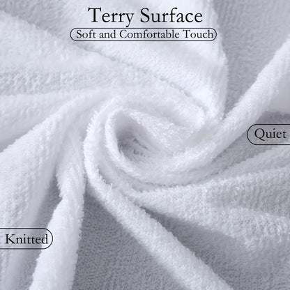 1pc Waterproof Knitted Terry Cloth Mattress Cover (No Pillowcase)-Skin-Friendly, Soft and Breathable Mattress Protector.