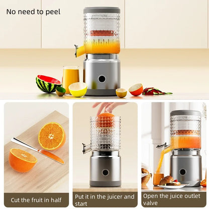 Juicer Orange Machine Electric Portable Juicer Household Wireless Rechargeable Juicer Suitable for Oranges Lemons Grapefruits.