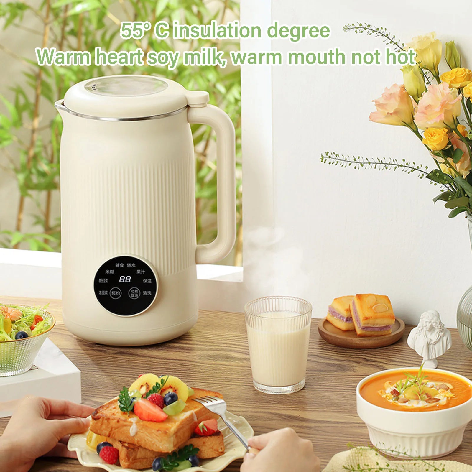 Nut Milk Maker Automatic Soy Machine Food Processor Hot Blender Home Small Mini Multi Functional 1L 1.2L.