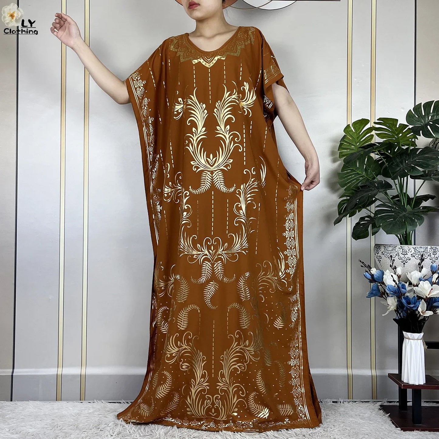 Neue Sommer Abaya für Frauen lässig Kurzarm weiches Baumwoll kleid Dubai Kaftan lose Dame Maxi Islam afrikanisches Kleid mit großem Schal